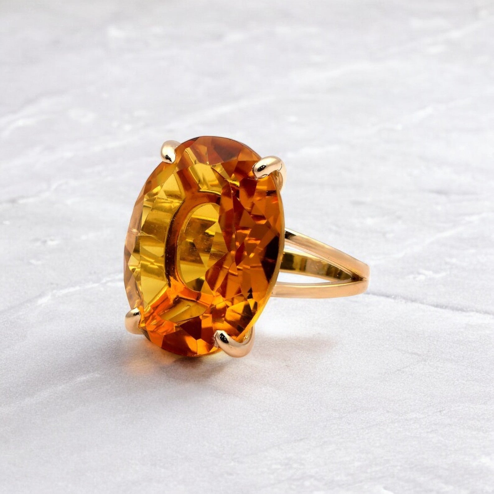 Golden Ember Citrine Ring - GEMPARA