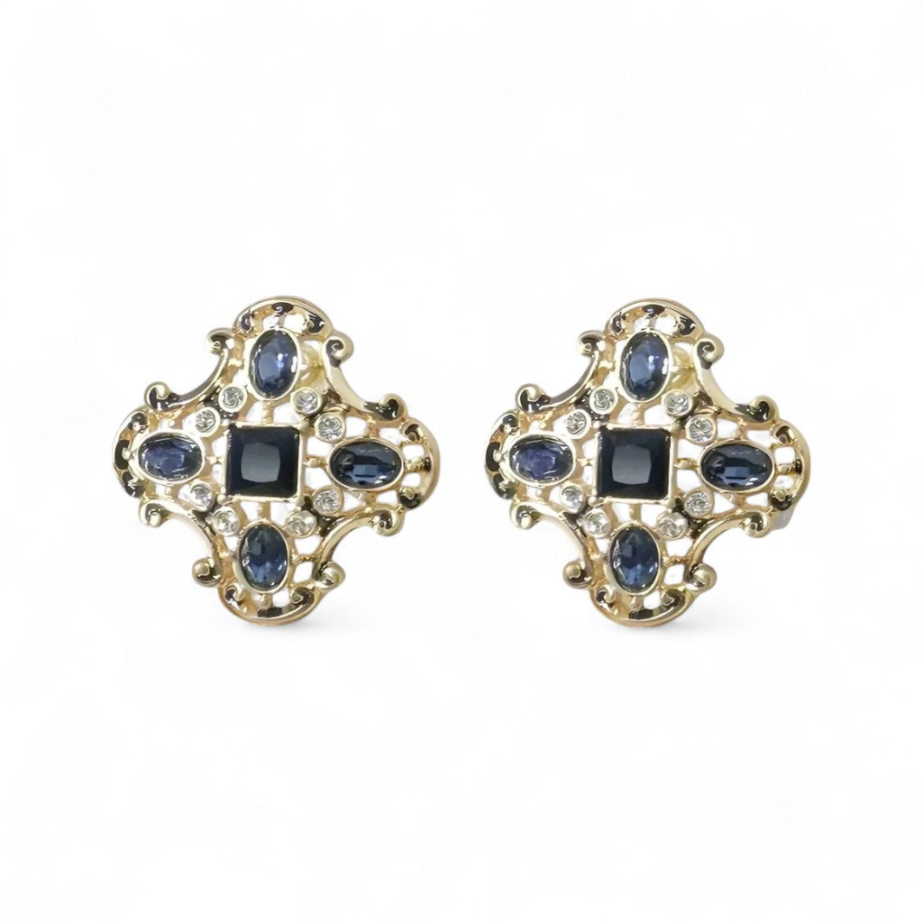 Fenestra Lab sapphire studs - GEMPARA