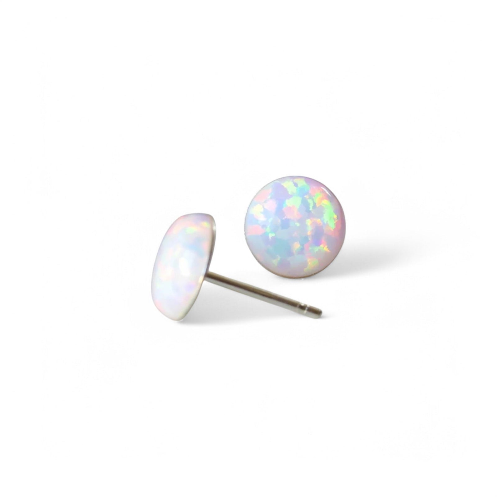 4CT Round Opal Stud Earrings - GEMPARA