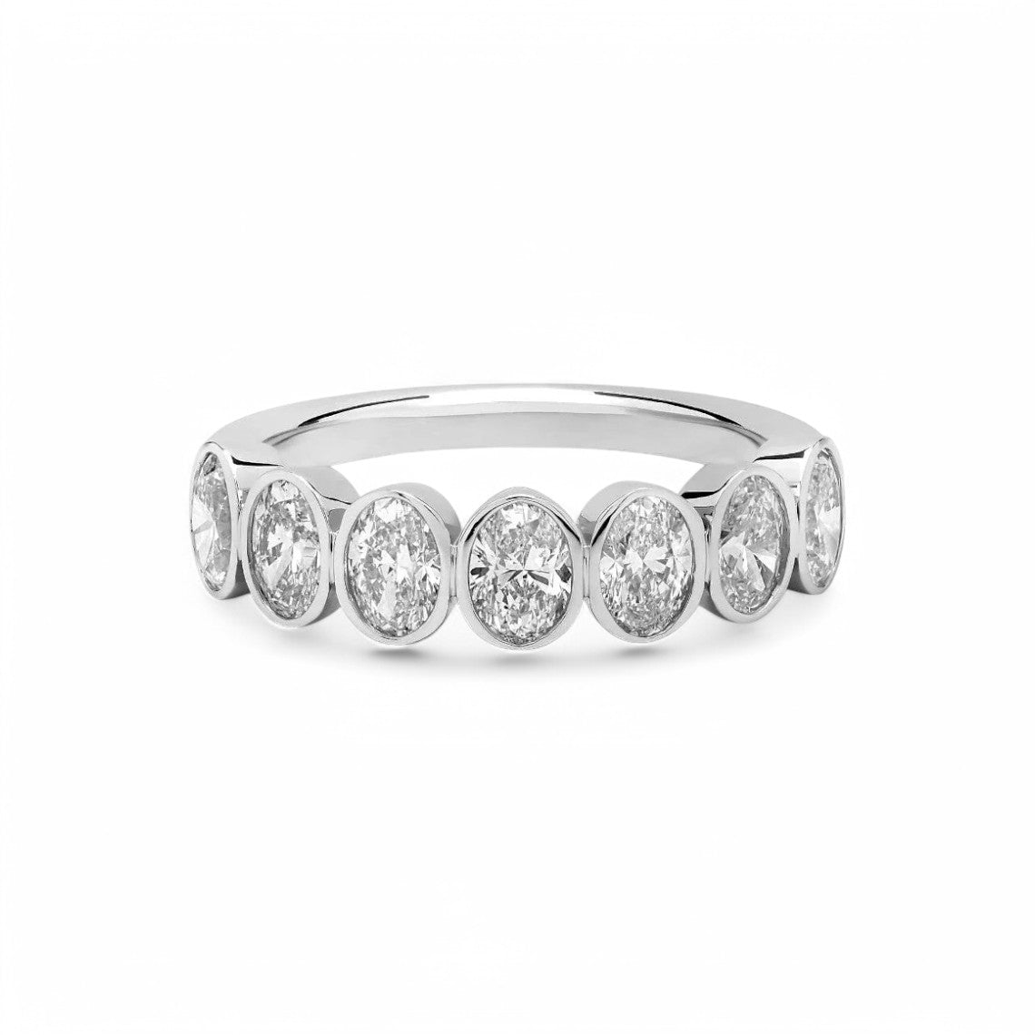 0.25CT Eternal Spark  Oval Diamond Bezel Ring - GEMPARA