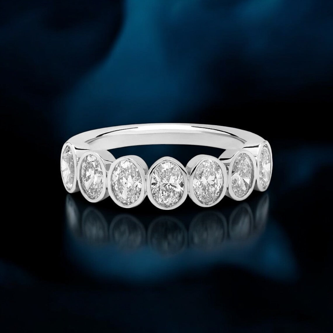 0.25CT Eternal Spark  Oval Diamond Bezel Ring - GEMPARA