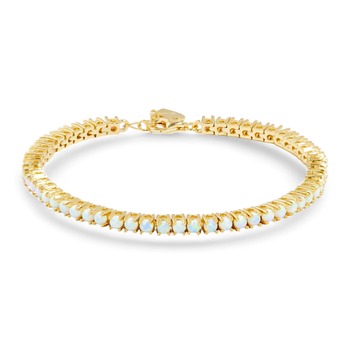 1CT Round-Cut Classic Opal Tennis Bracelet - GEMPARA