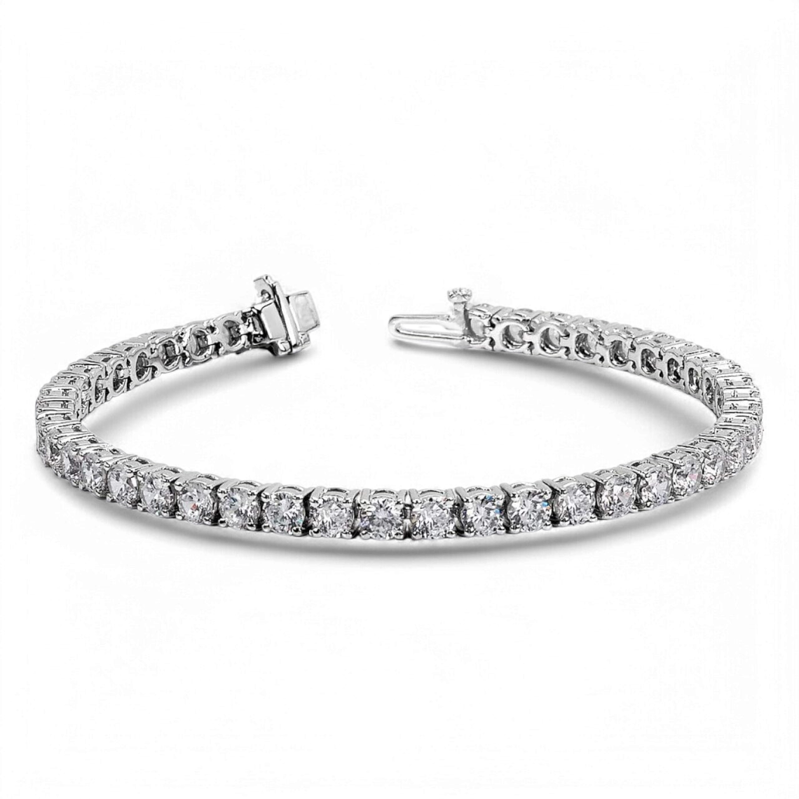 18.25 cttw Round Round-Cut Diamond  Tennis Bracelet - GEMPARA