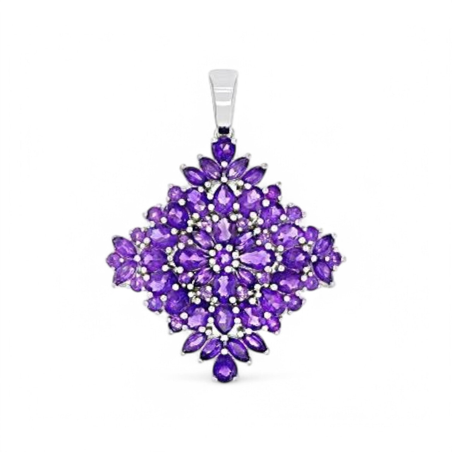 2CT Cluster Amethyst Pendant - GEMPARA